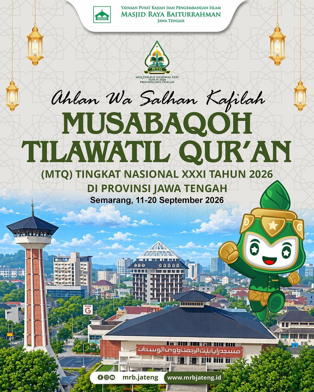 Musabaqoh Tilawatil Qur’an (MTQ) Tingkat Nasional XXXI Tahun 2026