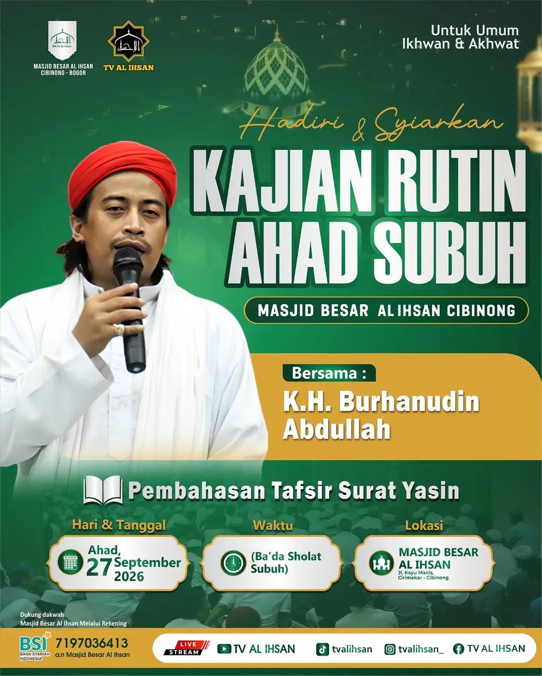 Kajian Ahad Shubuh: Tafsir Surat Yasin