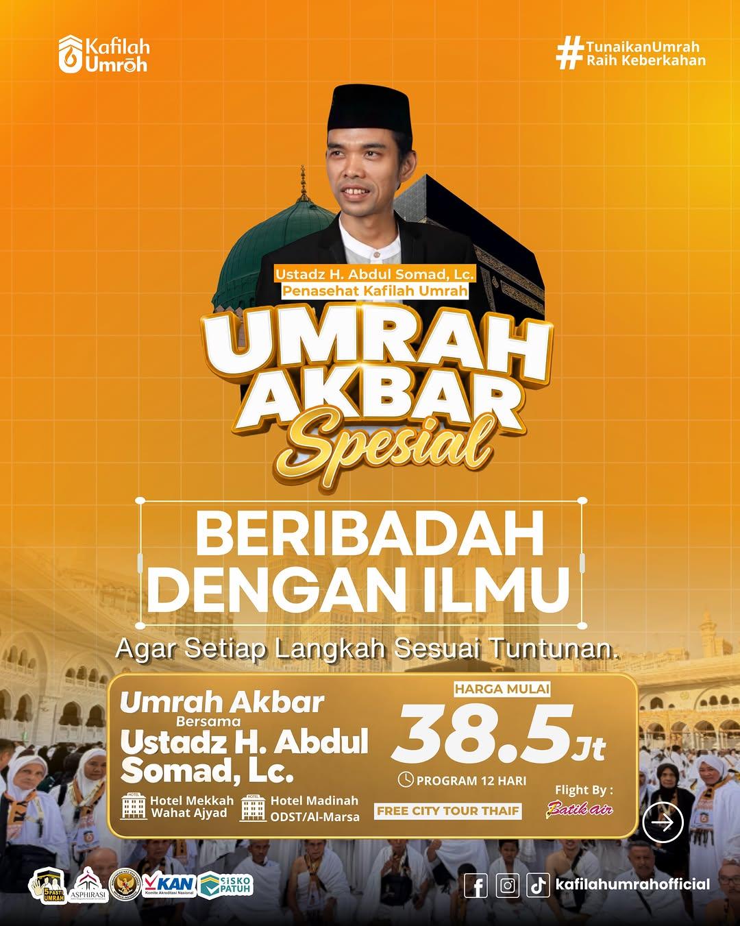 Umrah Akbar Spesial bersama Abdul Somad