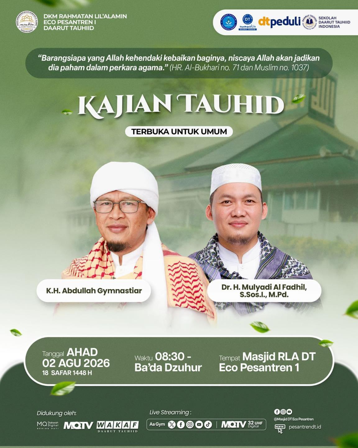 Kajian Tauhid Bulan Agustus 2026