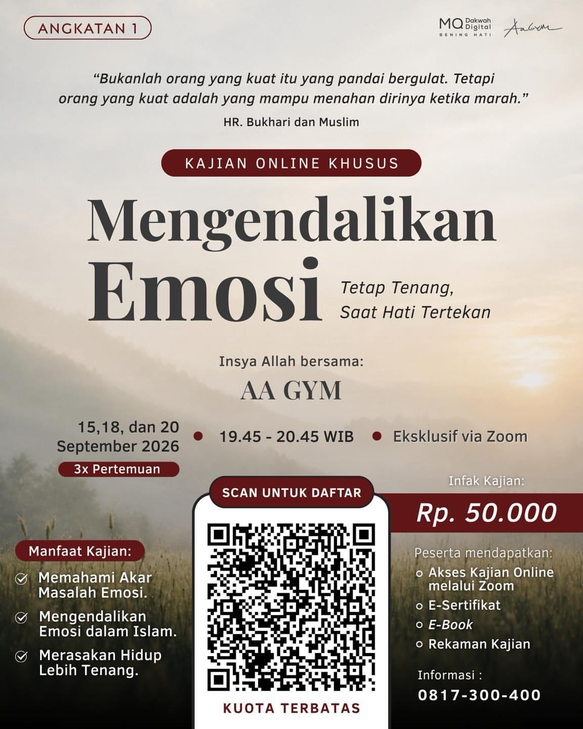 Kajian Online Khusus — Mengendalikan Emosi