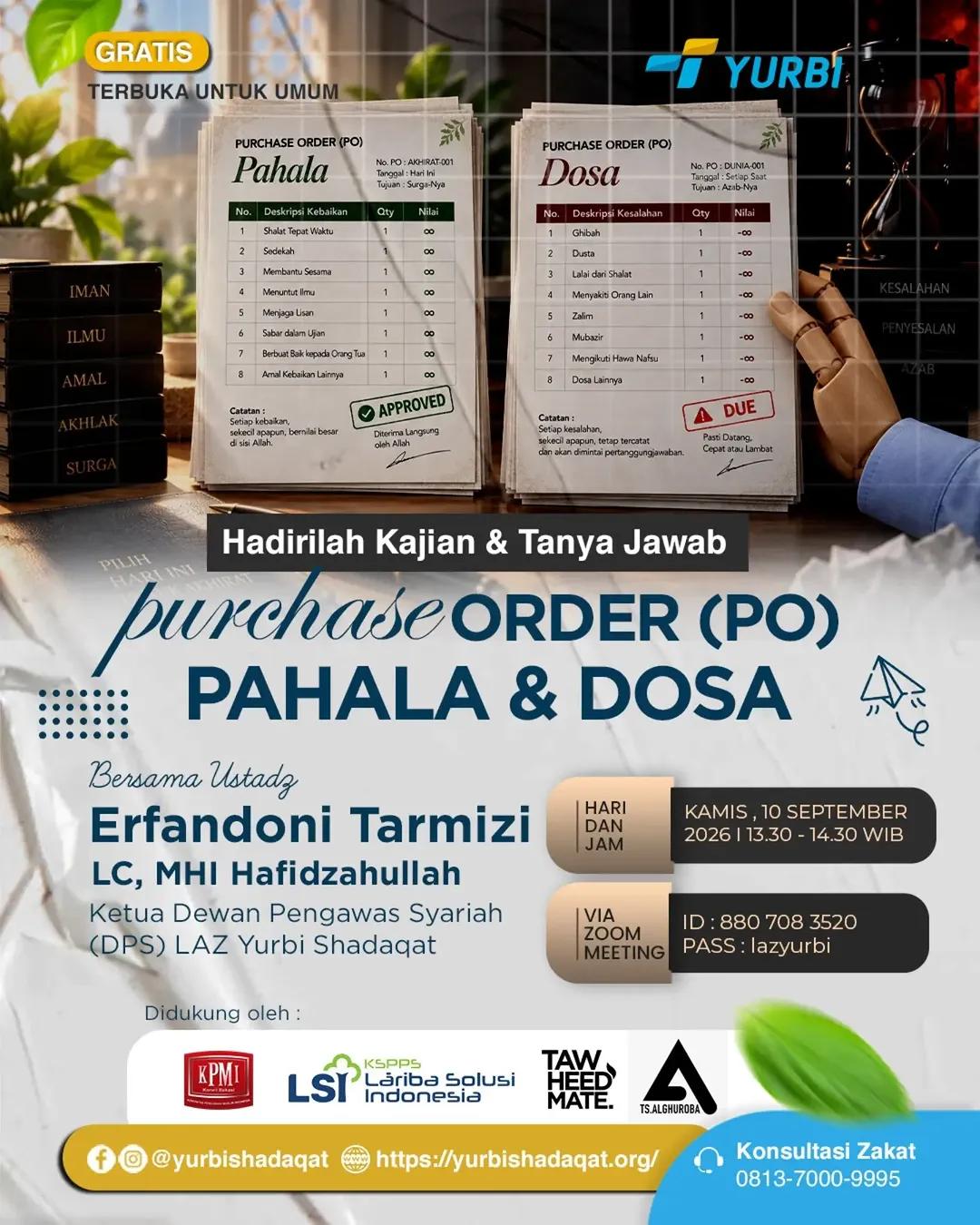 PURCHASE ORDER (P.O) PAHALA DAN DOSA