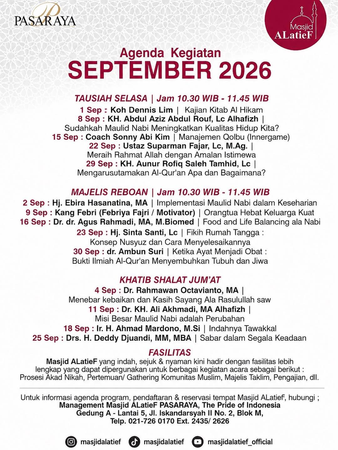 Tausiah Selasa - Kajian Kitab Al Hikam