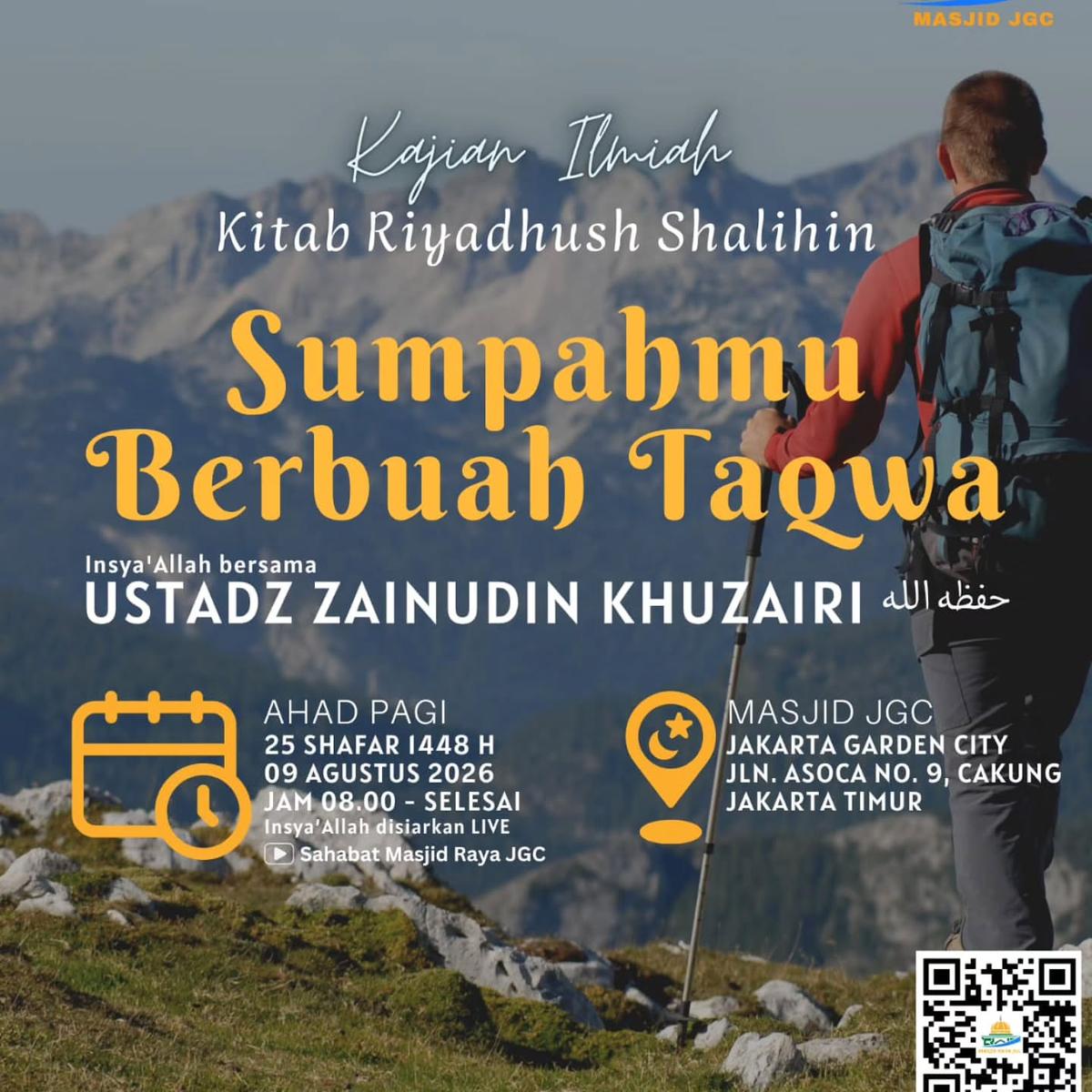 Kajian Dhuha Ahad Ke-2: Sumpahmu Berbuah Taqwa (Kitab Riyaadush Shaalihin)