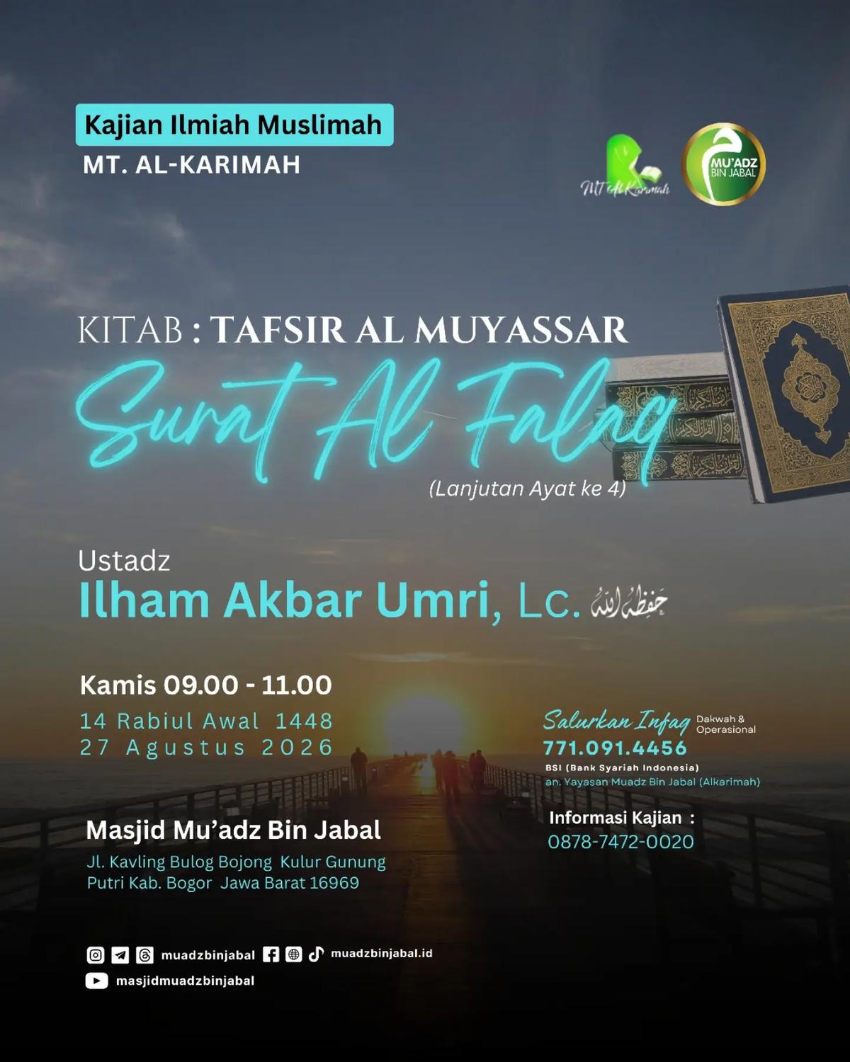 Kajian Ilmiah Muslimah Tafsir Al Muyassar Surat Al Falaq