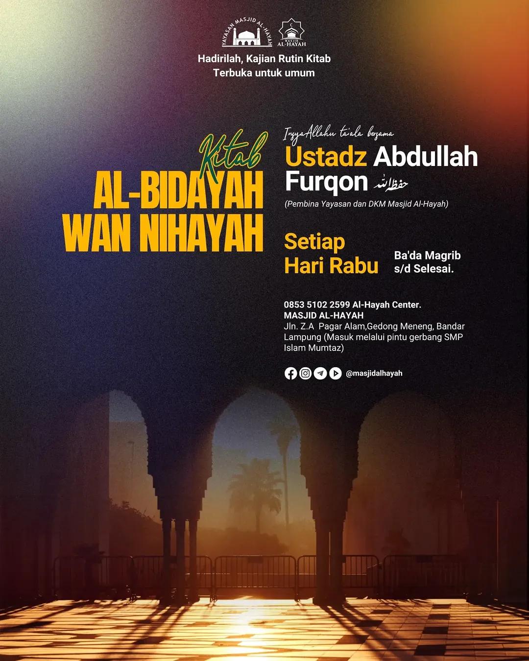 Kajian Rutin Kitab Al-Bidayah wan Nihayah