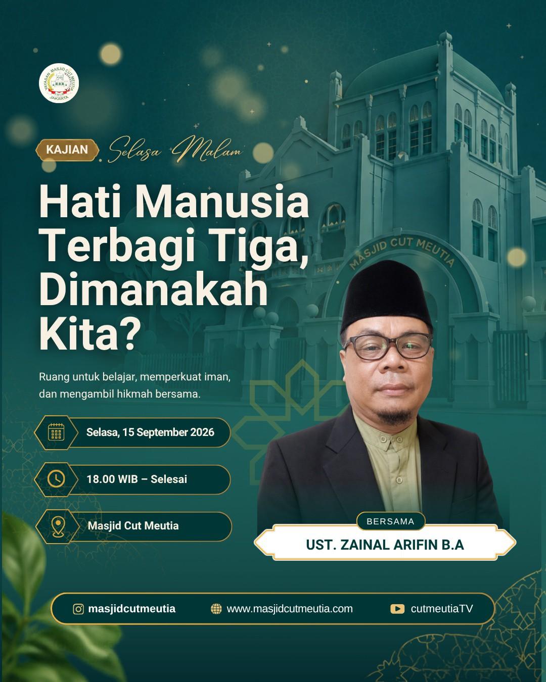 Hati Manusia Terbagi Tiga, Dimanakah Kita?