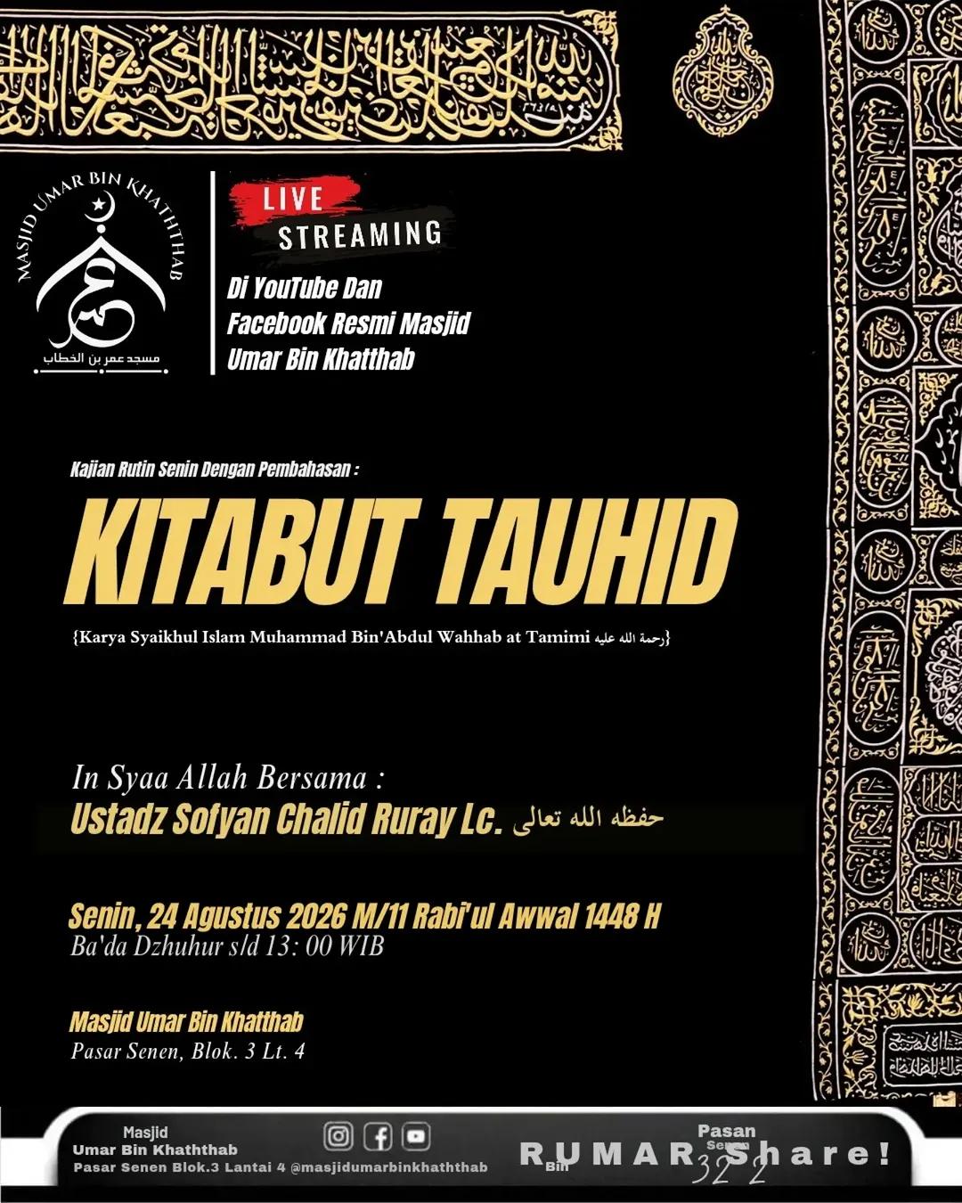 Kajian Rutin Senin Kitabut Tauhid