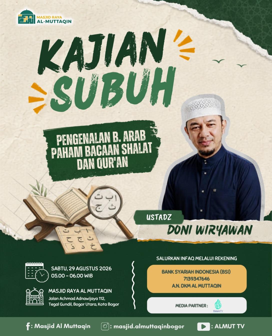 Pengenalan B. Arab: Paham Bacaan Shalat dan Qur’an