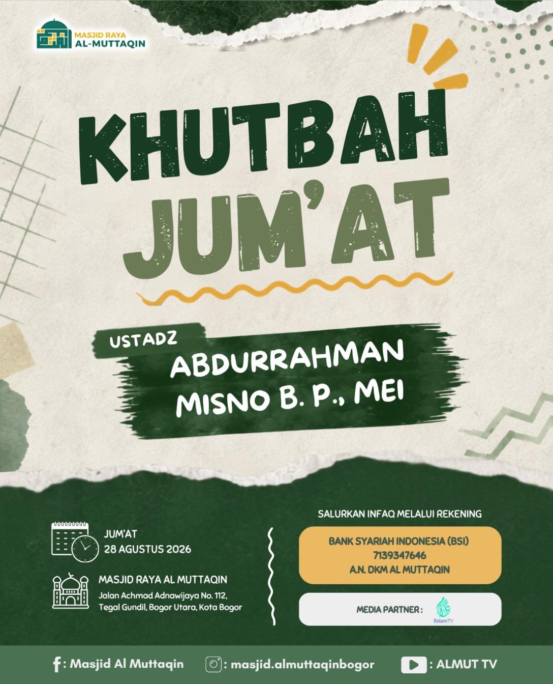 Khutbah & Shalat Jum’at