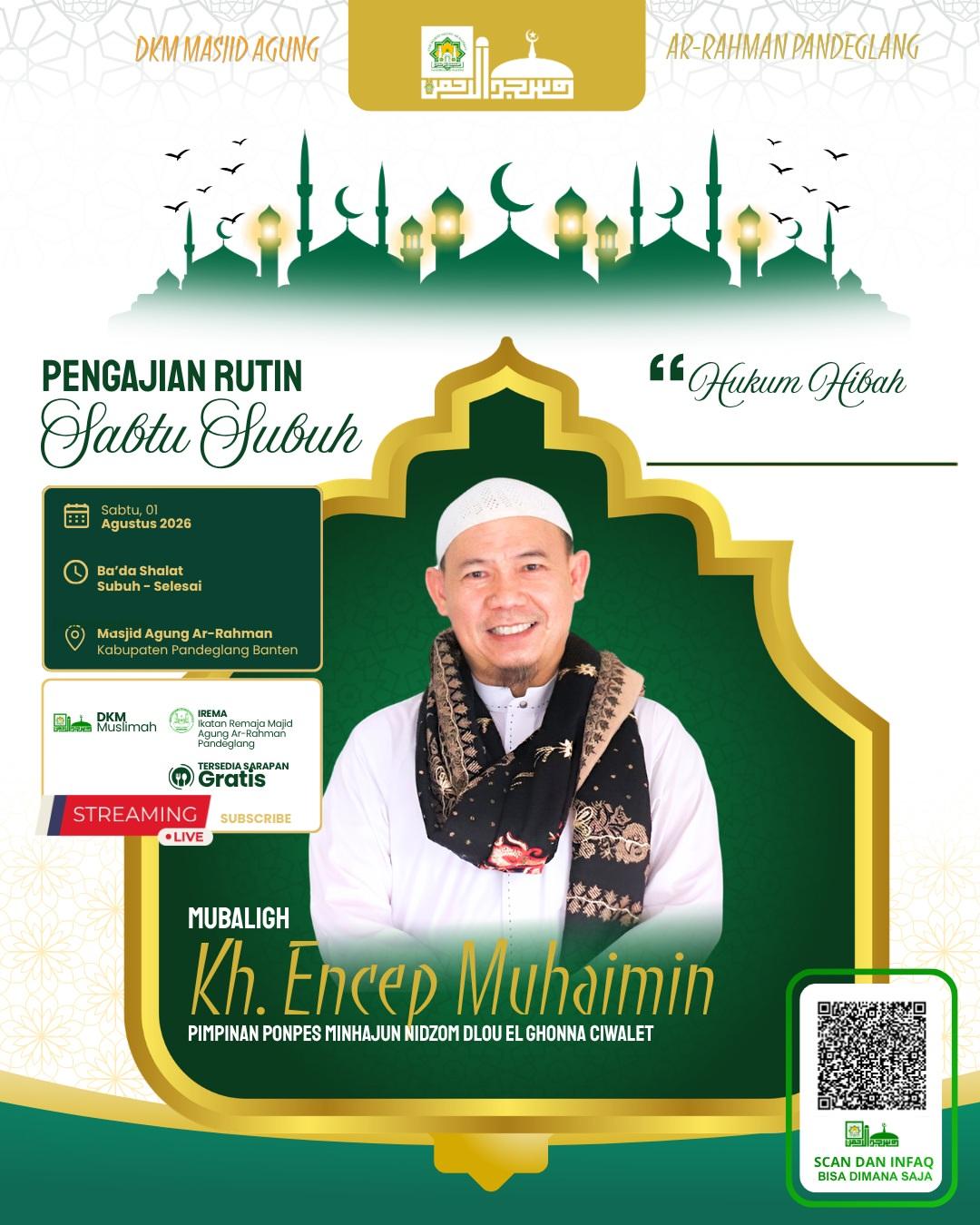 Pengajian Rutin Sabtu Subuh: Hukum Hibah