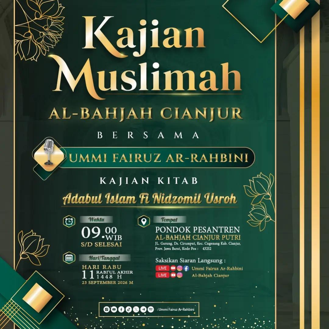 Kajian Kitab Adabul Islam Fi Nidzomil Usroh