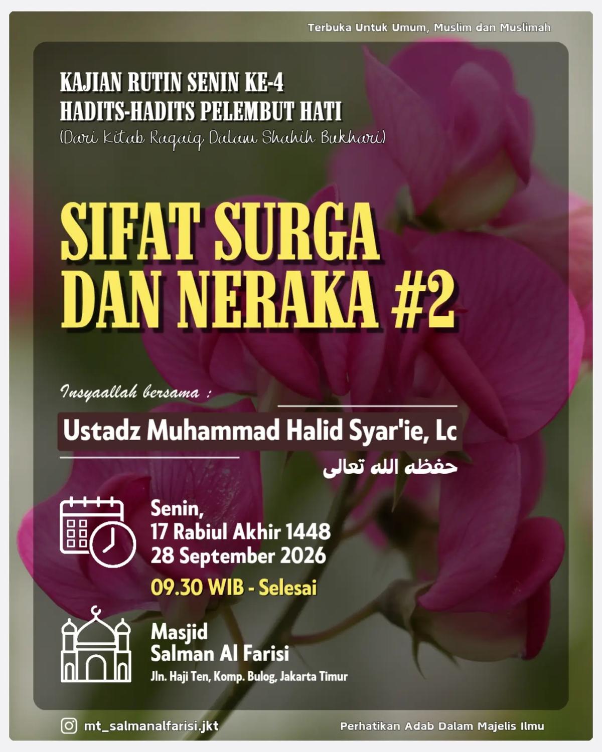 SIFAT SURGA DAN NERAKA #2 (Hadits-Hadits Pelembut Hati)