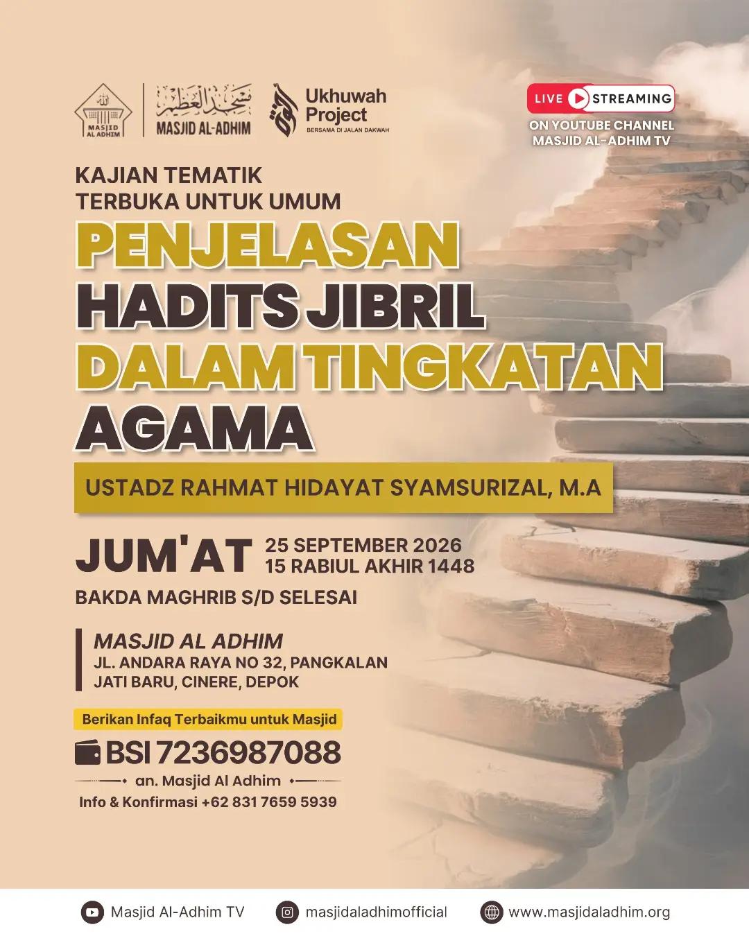 Penjelasan Hadits Jibril Dalam Tingkatan Agama