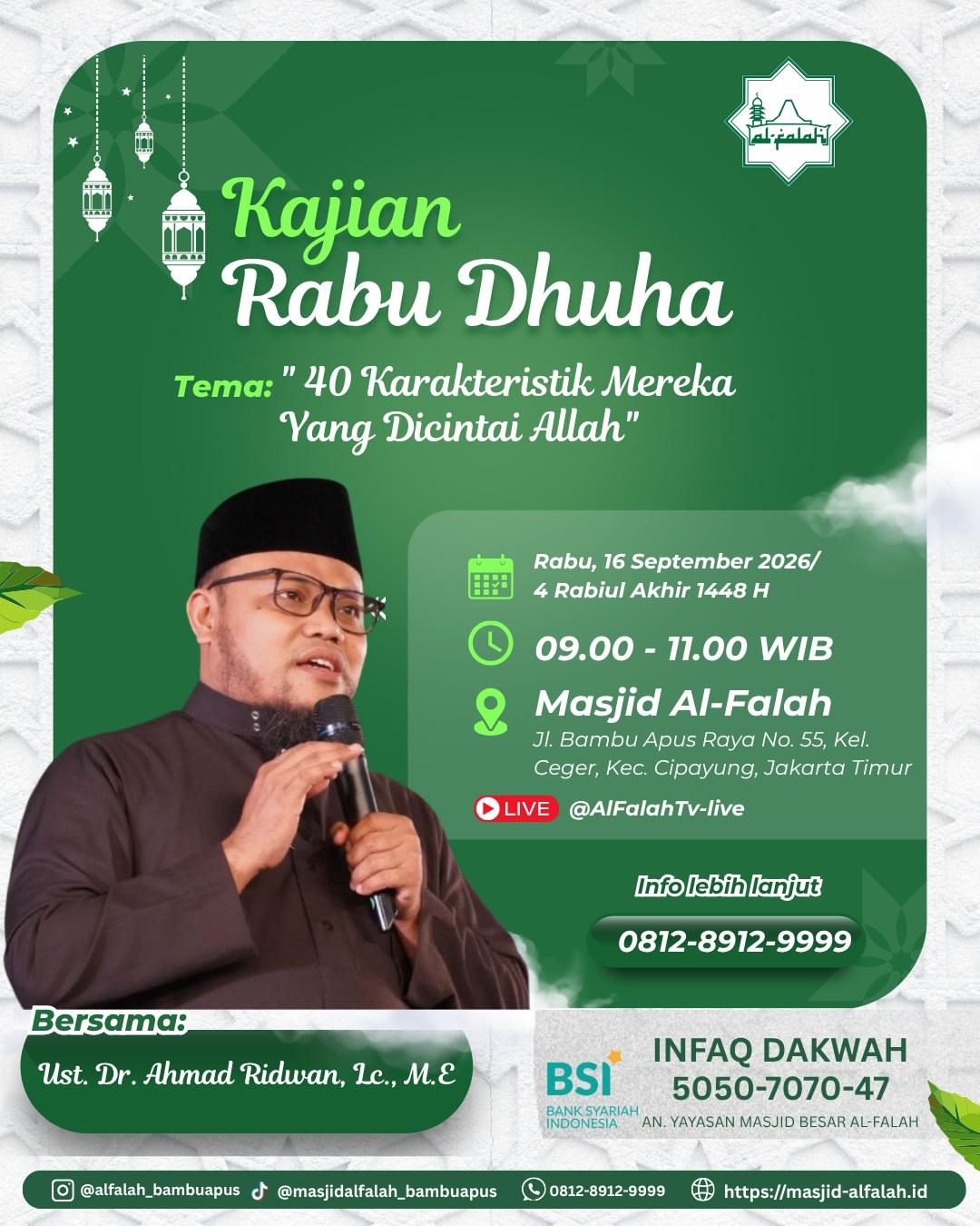 40 Karakteristik Mereka yang dicintai oleh Allah