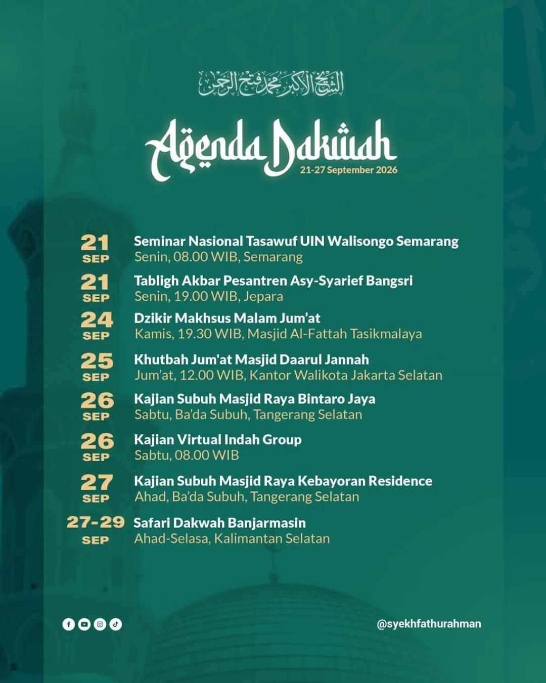 Dzikir Makhsus Malam Jum'at