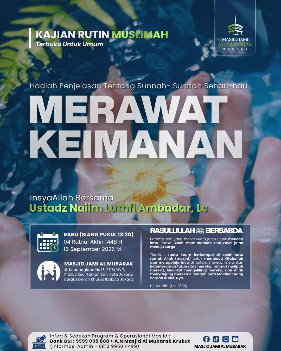Kajian Muslimah: Merawat Keimanan