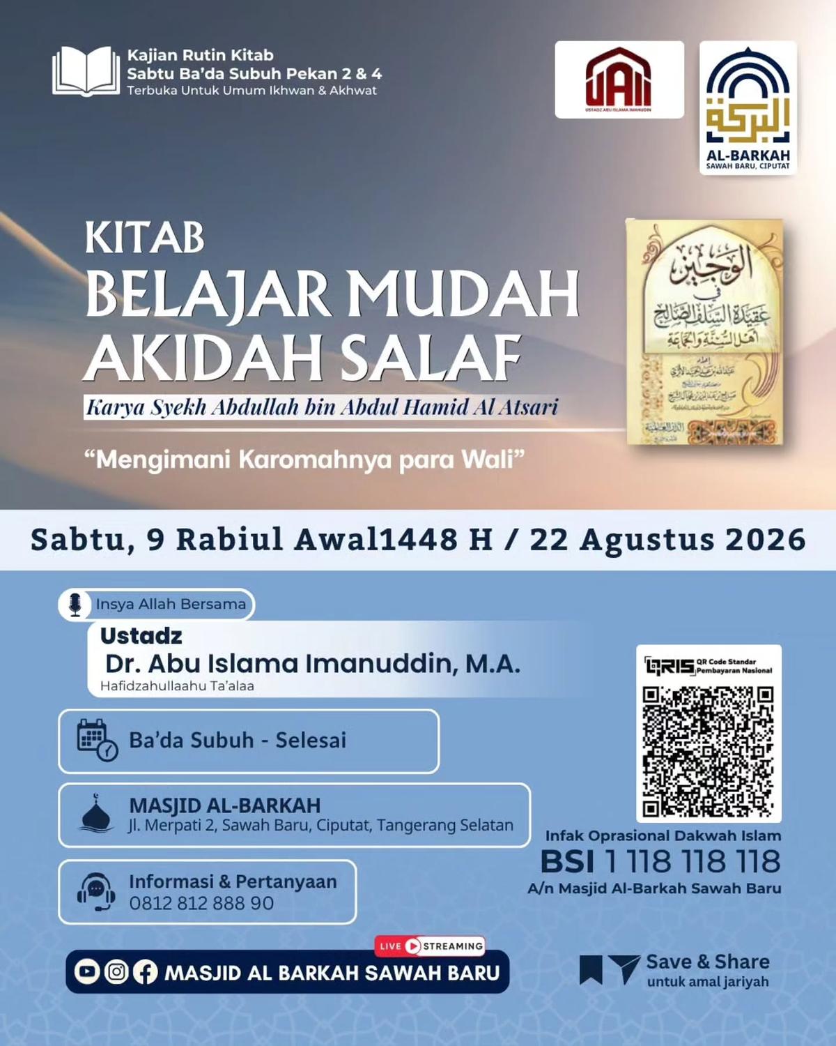 Kajian Rutin Kitab Belajar Mudah Akidah Salaf