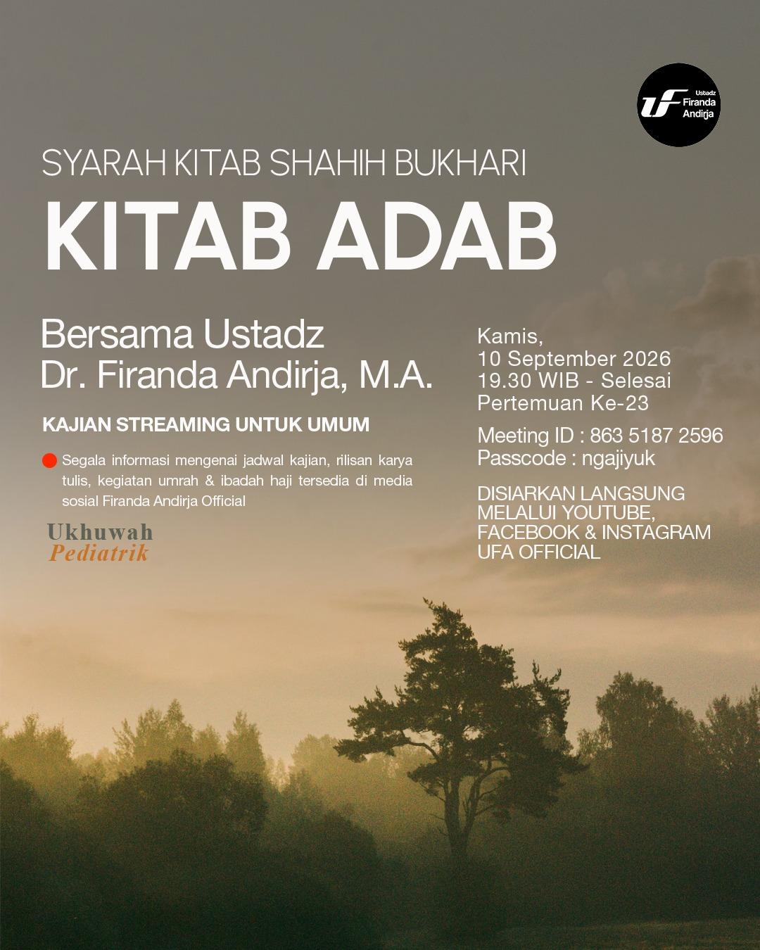 Kajian Kitab Online Shahih Bukhari - Kitab Adab