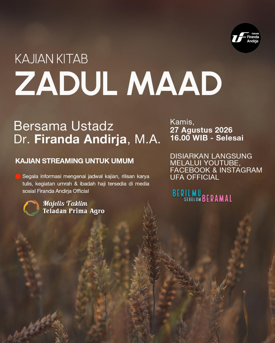 Kajian Online Kitab Zadul Ma'ad Pertemuan ke-21