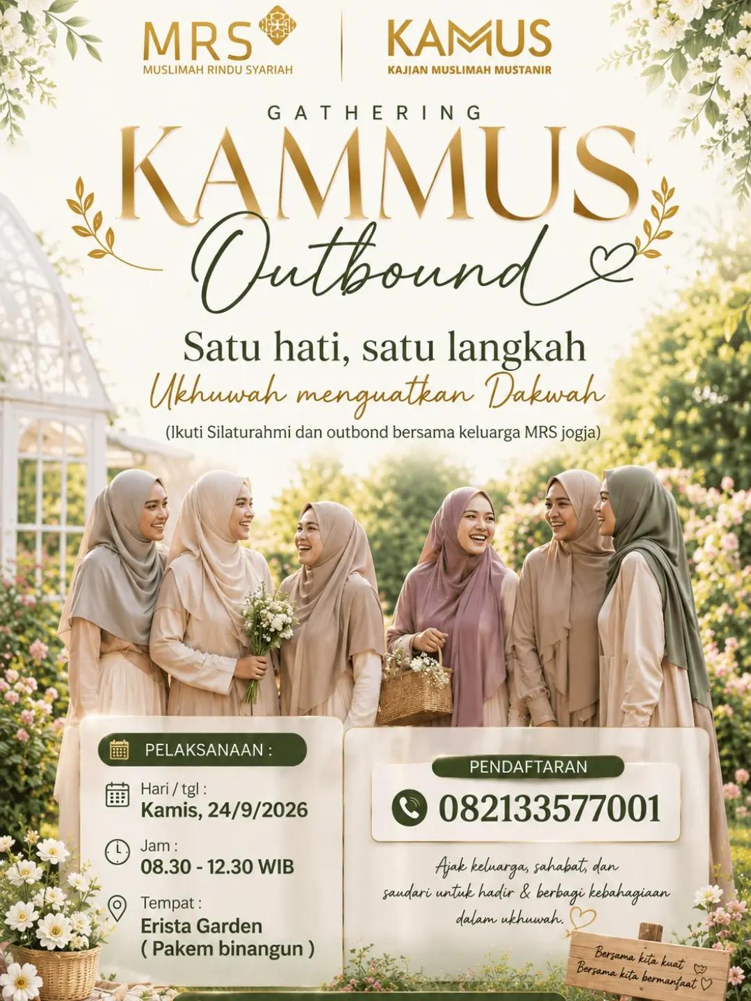 GATHERING & OUTBOUND KAMMUS: Satu Hati, Satu Langkah — Ukhuwah Menguatkan Dakwah