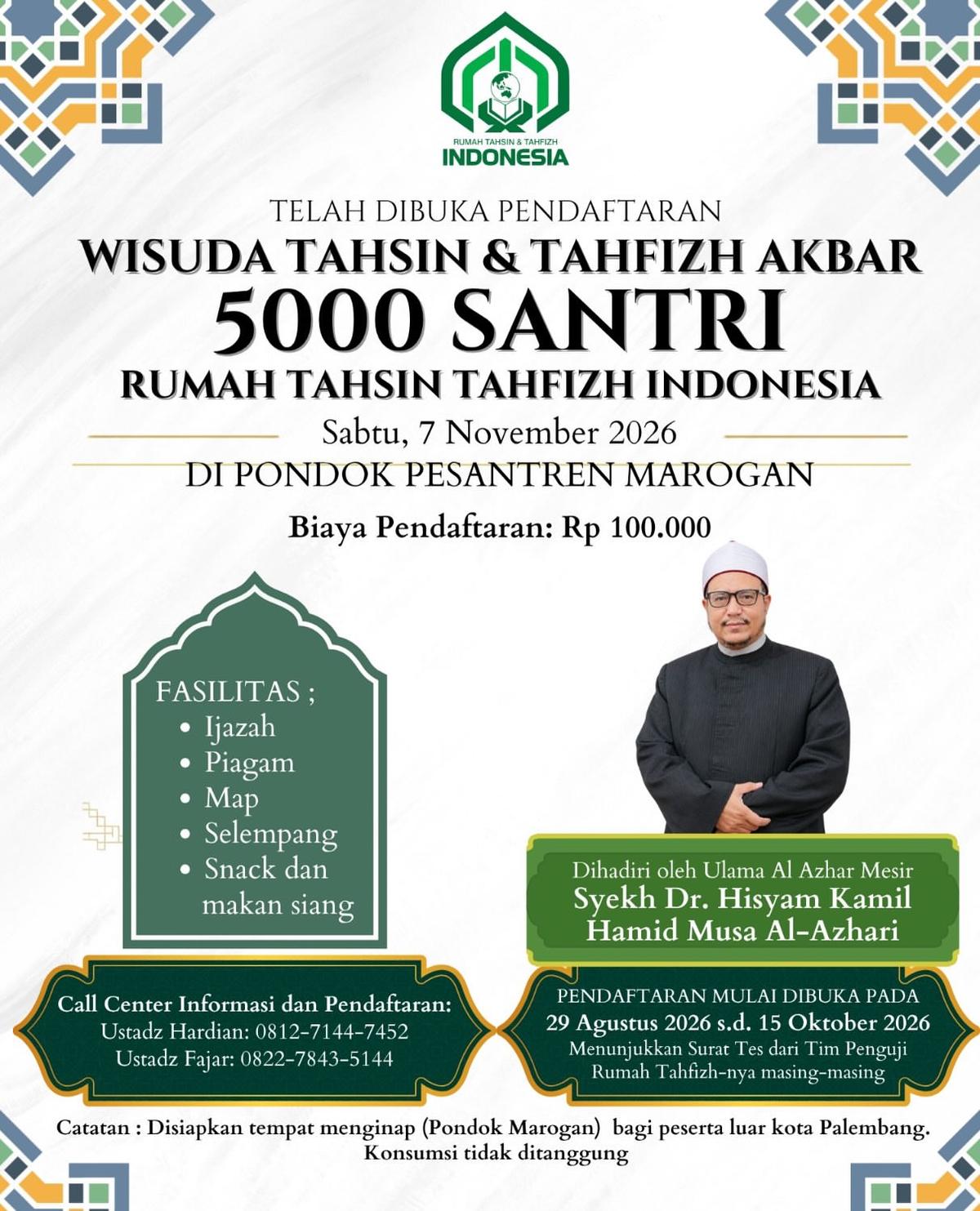 Wisuda Tahsin & Tahfizh Akbar 5000 Santri