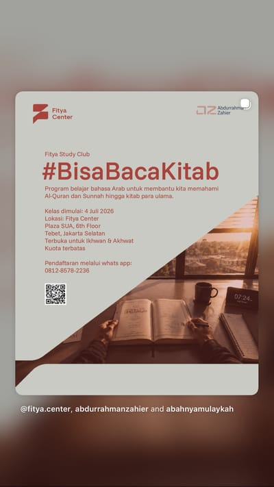 Fitya Study Club #BisaBacaKitab Program belajar bahasa Arab