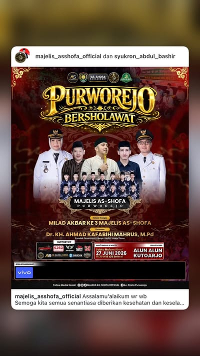 Milad Akbar ke-3 Majelis As-Shofa Bersholawat