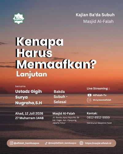 Kenapa Harus Memaafkan? (Lanjutan)