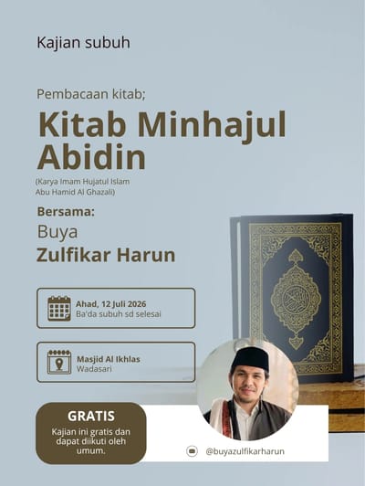 Kajian subuh pembacaan Kitab Minhajul Abidin