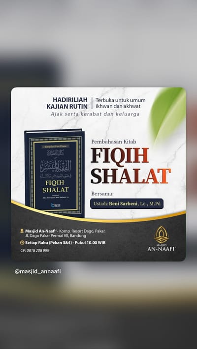 Kajian Rutin Pembahasan Kitab Kompilasi Para Ulama Fiqih Shalat