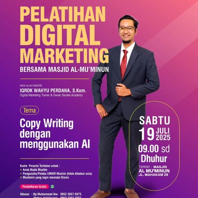 PELATIHAN DIGITAL MARKETING: COPY WRITING DENGAN MENGGUNAKAN AI