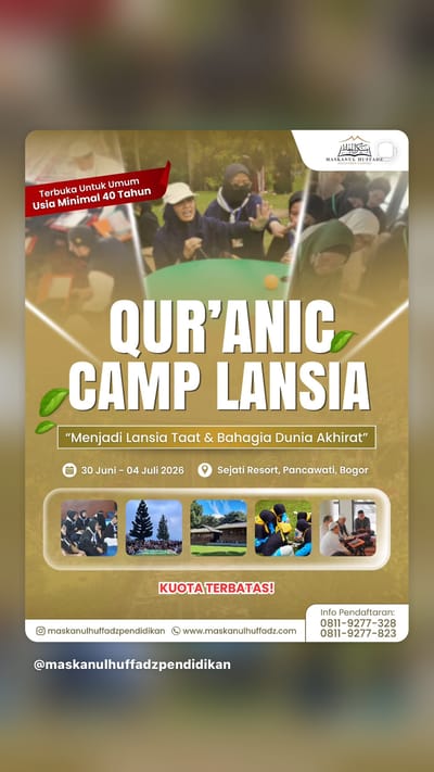 Qur'anic Camp Lansia: Menjadi Lansia Taat & Bahagia Dunia Akhirat
