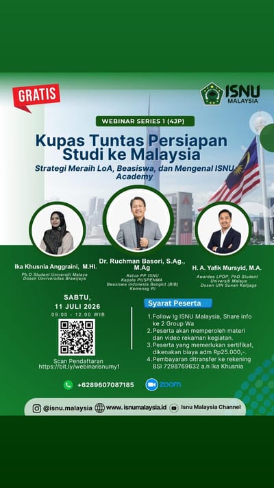 Webinar Series 1: Kupas Tuntas Persiapan Studi ke Malaysia