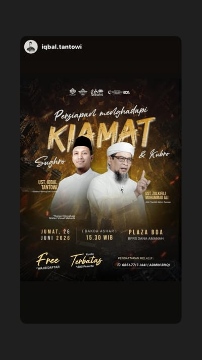 Persiapan menghadapi Kiamat Sughro & Kubro