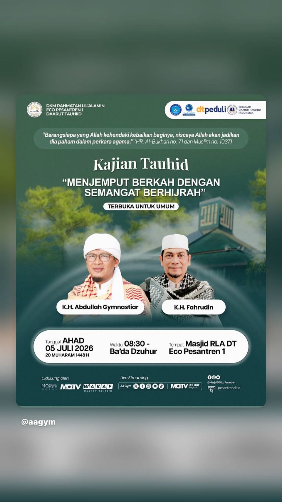 Kajian Tauhid: Menjemput Berkah dengan Semangat Berhijrah