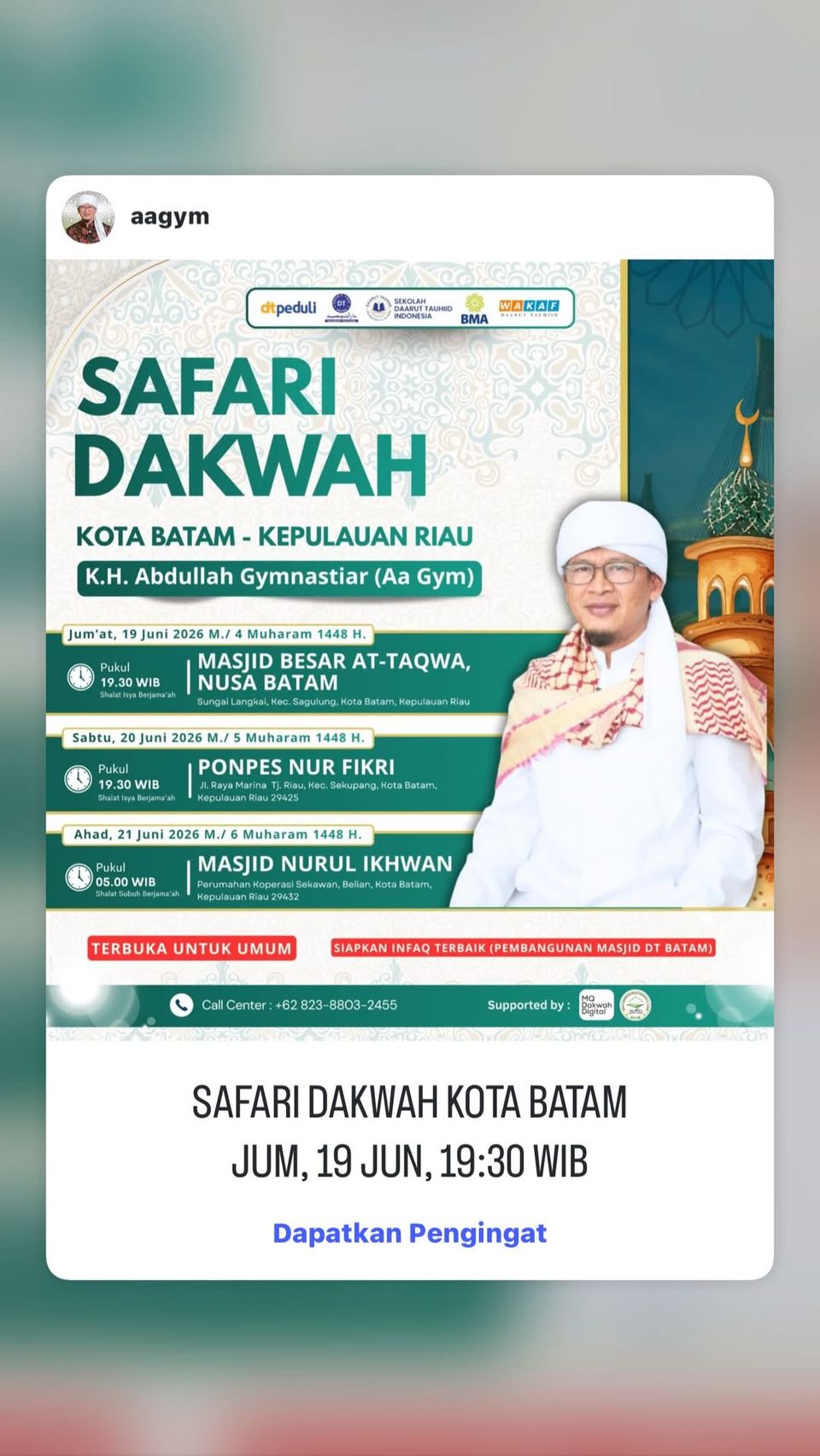 Safari Dakwah Kota Batam