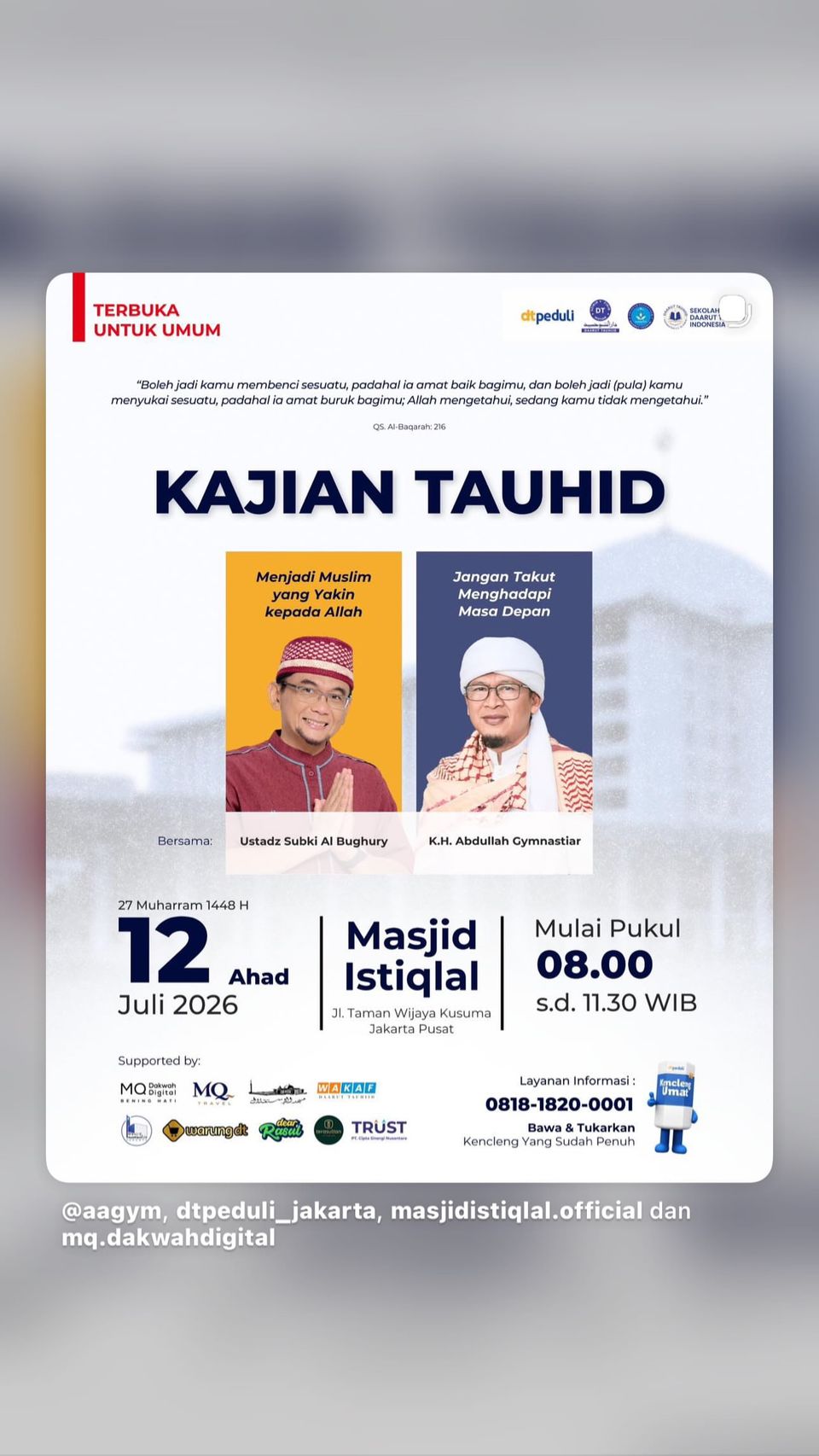 Kajian Tauhid: Menjadi Muslim yang Yakin Menghadapi Masa Depan Jangan Takut kepada Allah
