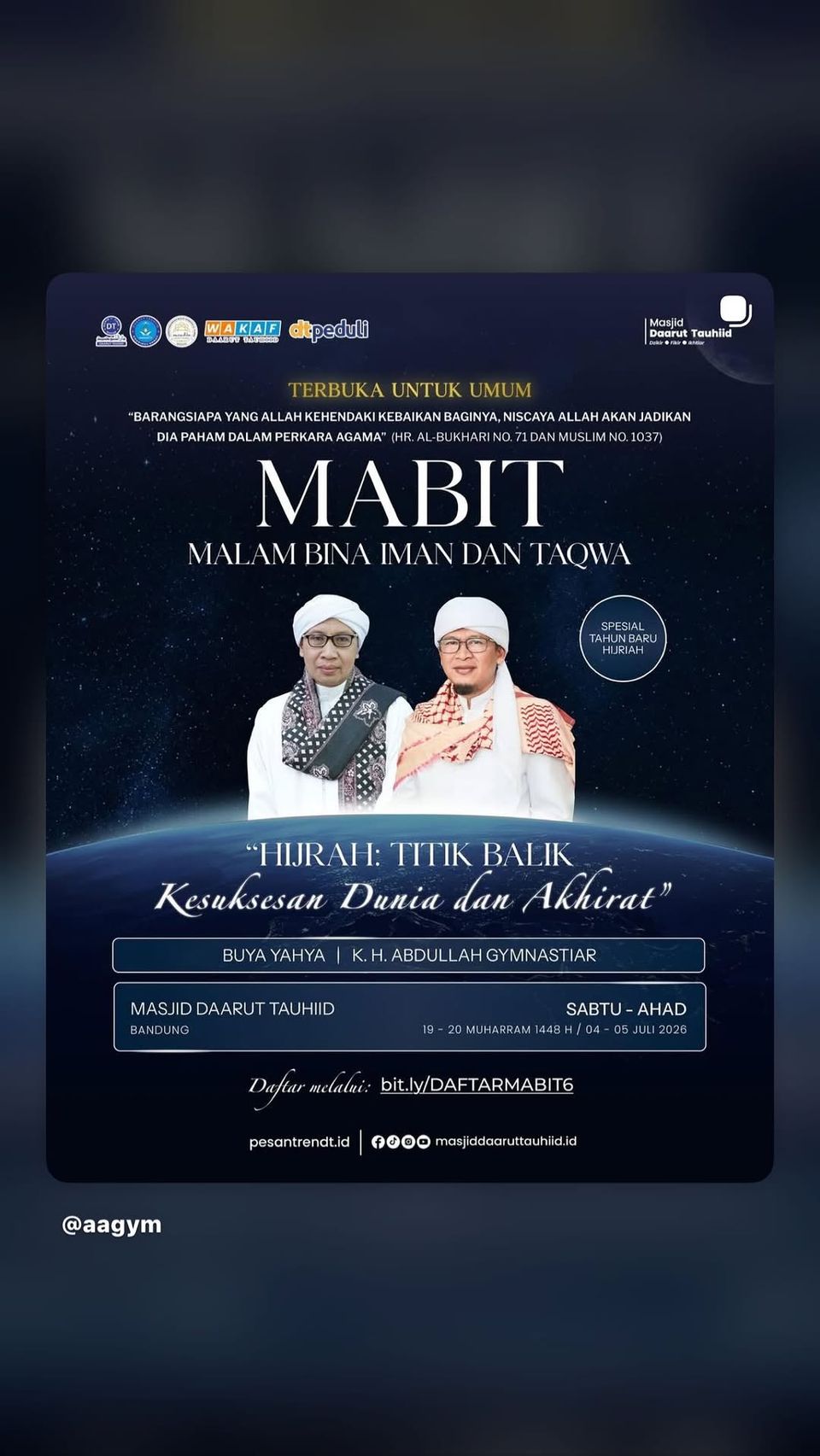 MABIT Malam Bina Iman dan Taqwa Spesial Tahun Baru Hijriah