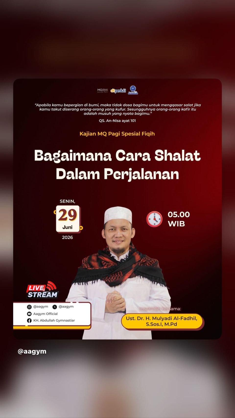 Kajian MQ Pagi Spesial Fiqih: Bagaimana Cara Shalat Dalam Perjalanan