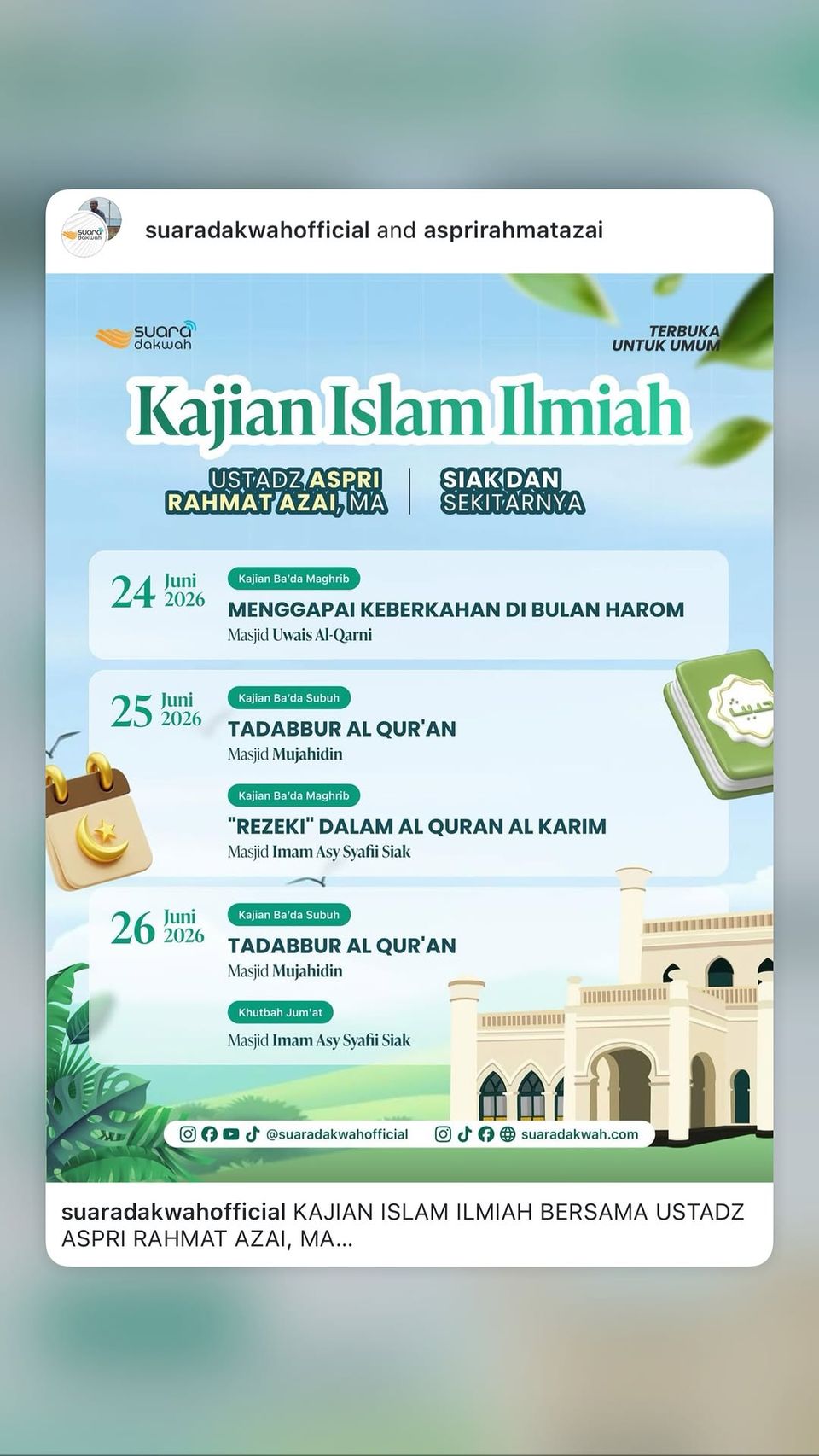 MENGGAPAI KEBERKAHAN DI BULAN HAROM