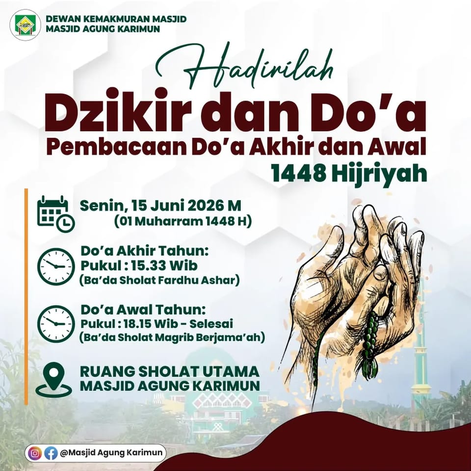Pembacaan Do'a Akhir dan Awal Tahun Hijriyah 1448