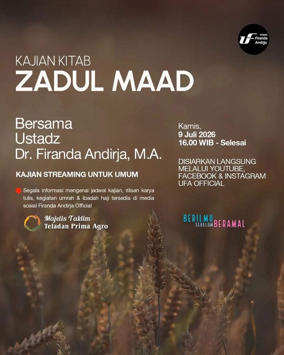 Kajian Online 'Kitab Zadul Ma'ad' Pertemuan ke-19
