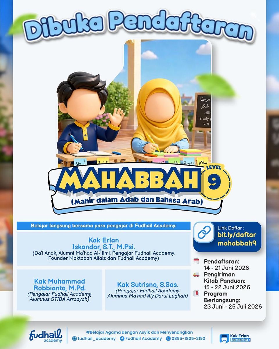 Program Bahasa Arab Untuk Anak Mahabbah Level 9