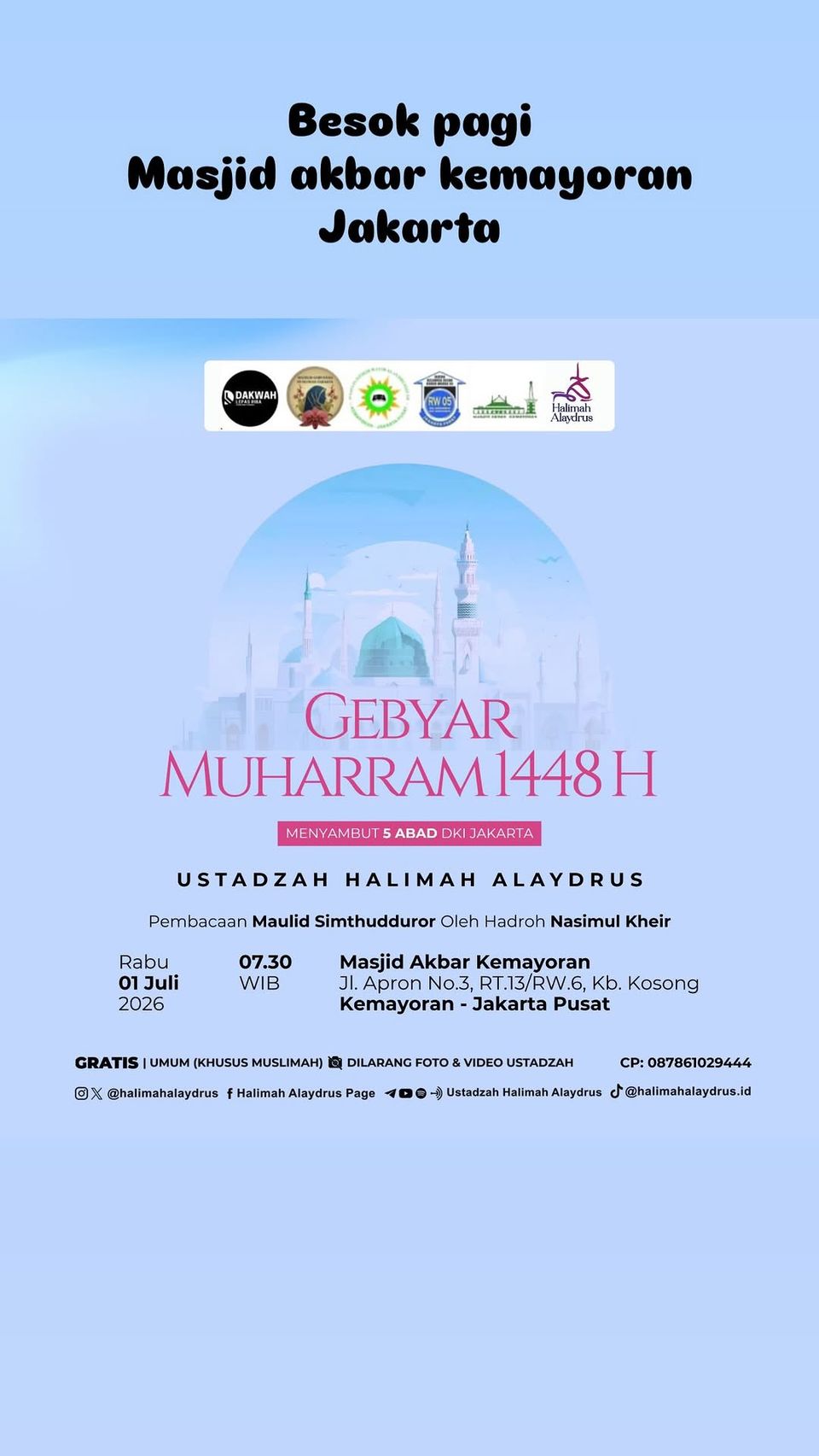 Gebyar Muharram 1448 H Menyambut 5 Abad DKI Jakarta