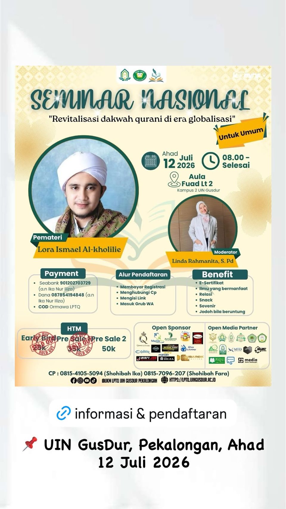 Seminar Nasional Revitalisasi dakwah qurani di era globalisasi