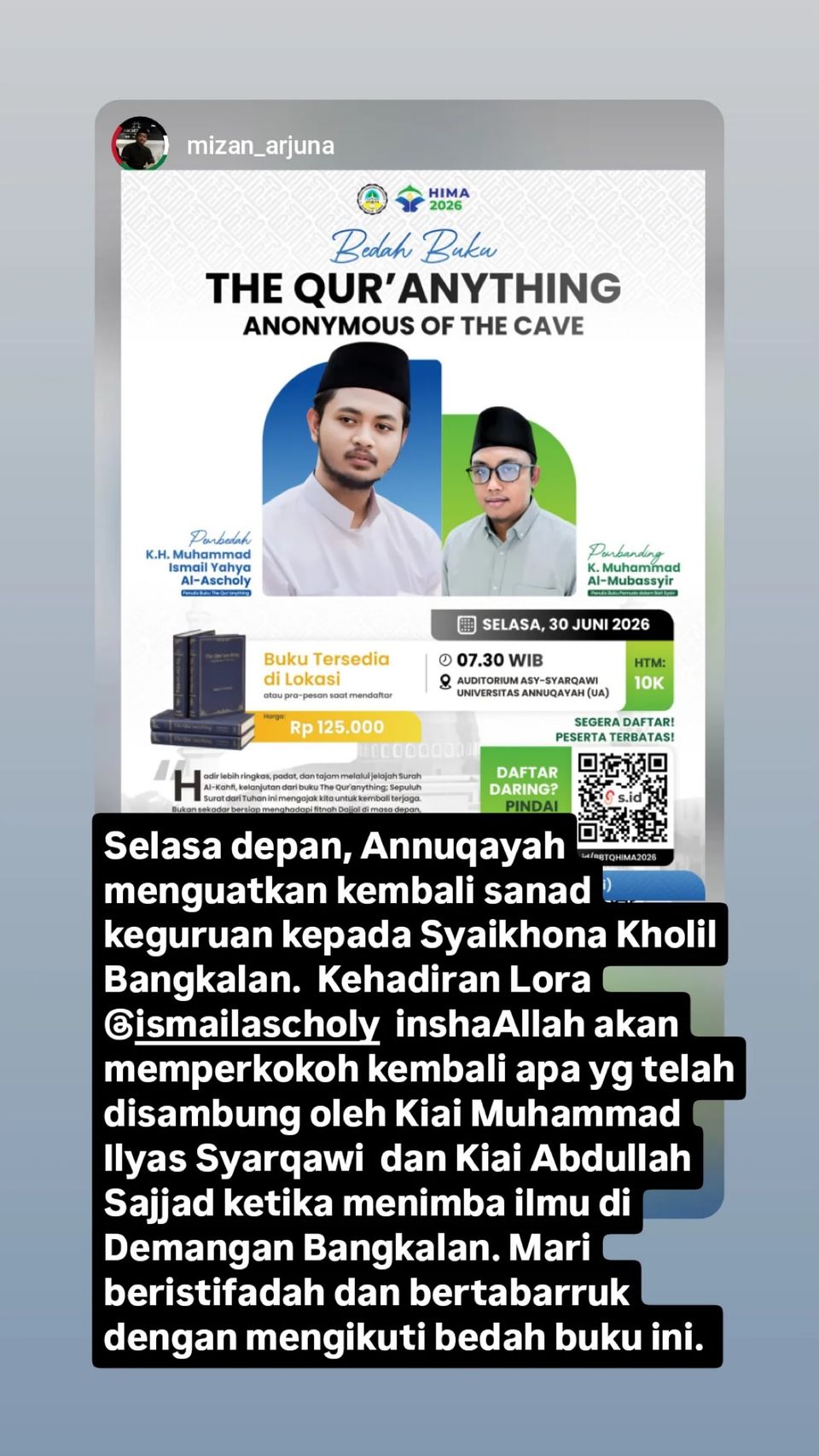Bedah Buku THE QUR'ANYTHING ANONYMOUS OF THE CAVE