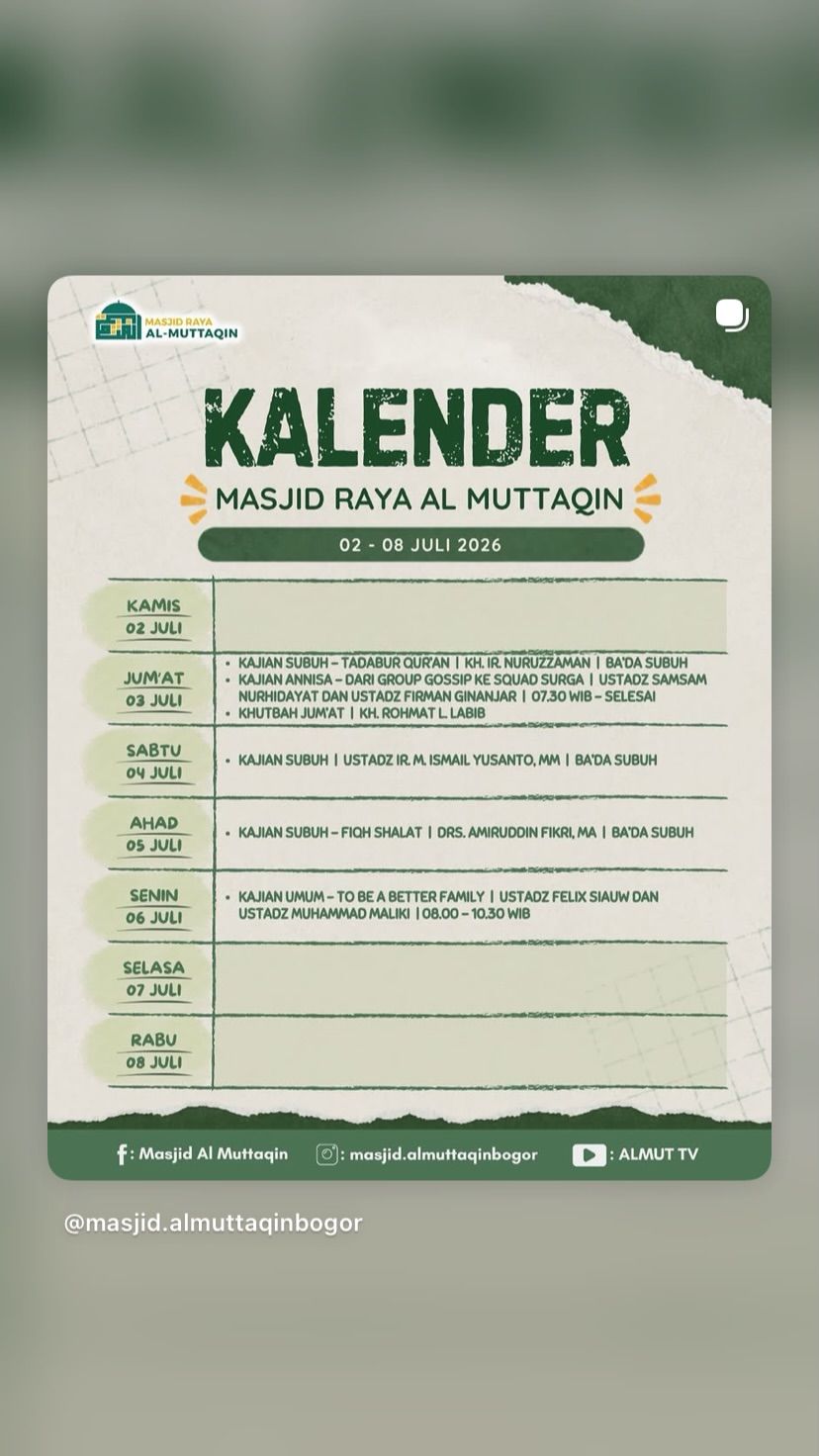 KAJIAN SUBUH - TADABUR QUR'AN I