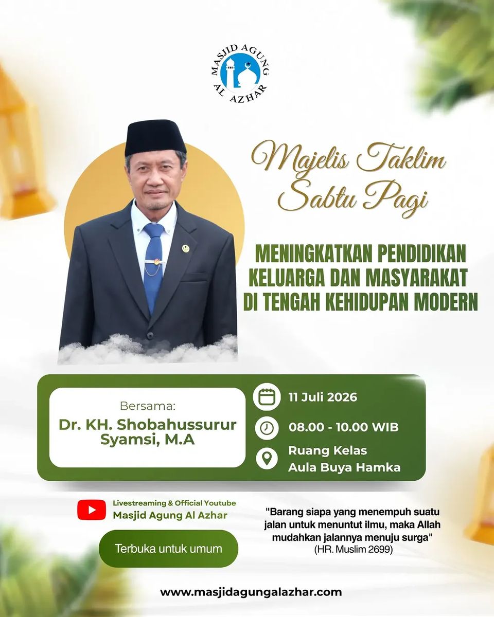 Majelis Taklim Sabtu Pagi: Meningkatkan Pendidikan Keluarga & Masyarakat di Tengah Kehidupan Modern