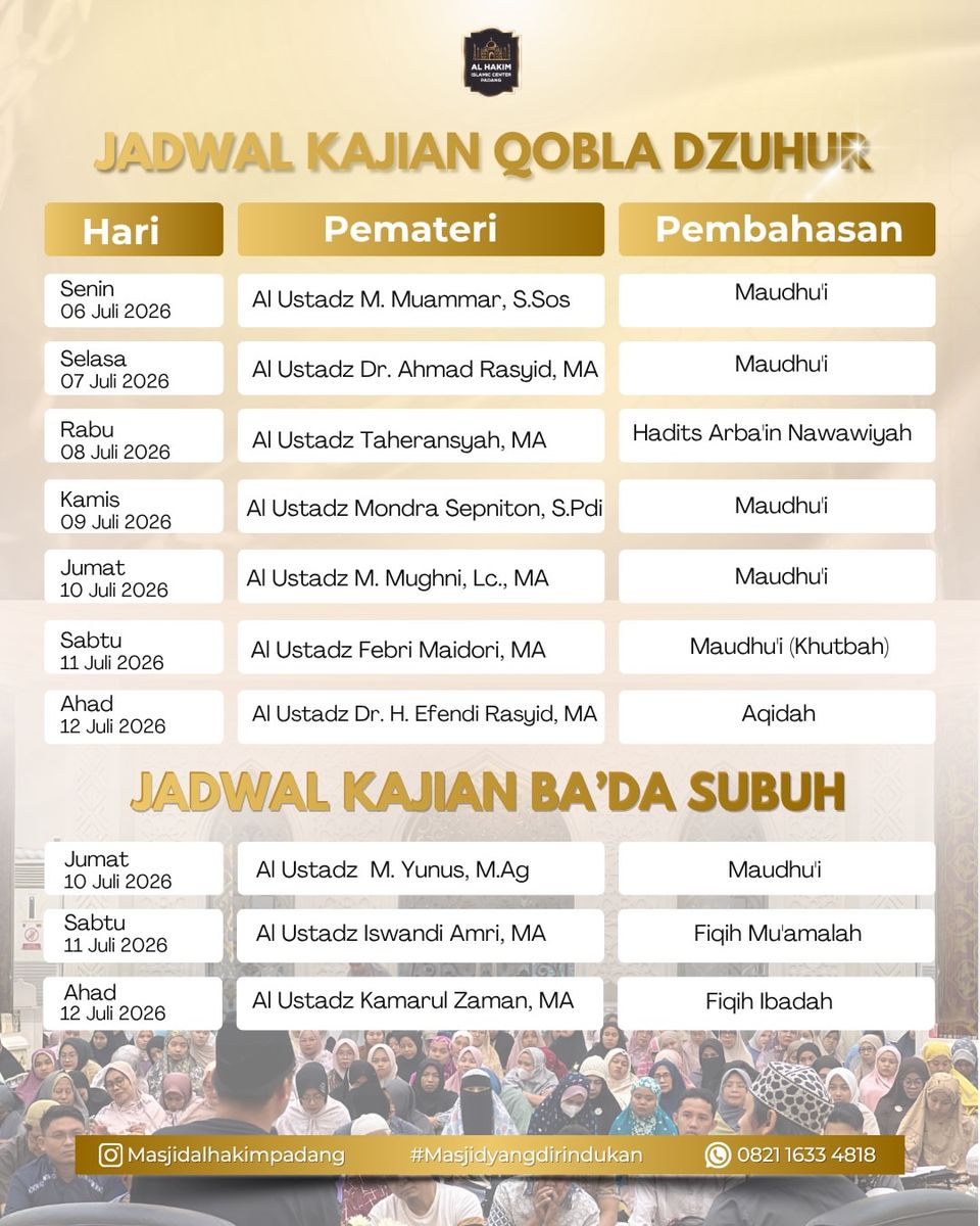 Kajian Rutin Masjid Al Hakim Padang